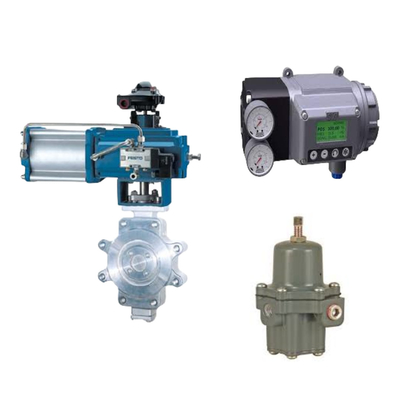 Chinese Control Valve With Masoneilan SVI3 Digital Valve Positioner And Fisher 67CFR Filter Regulator