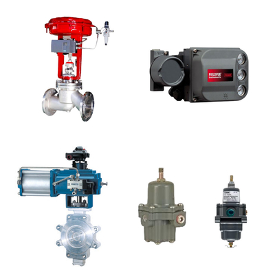 Famous china's control valve with fisher dvc6200 smart positioner and fisher 67CFR Filter Regulator