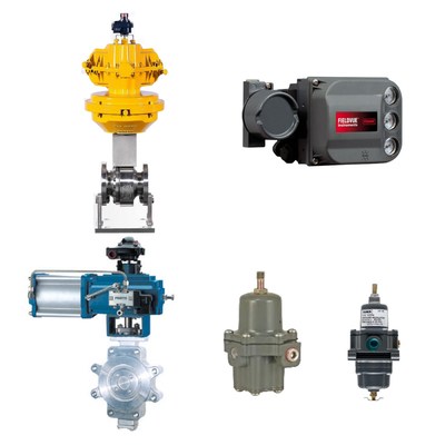 Famous china's control valve with fisher dvc6200 smart positioner and fisher 67CFR Filter Regulator