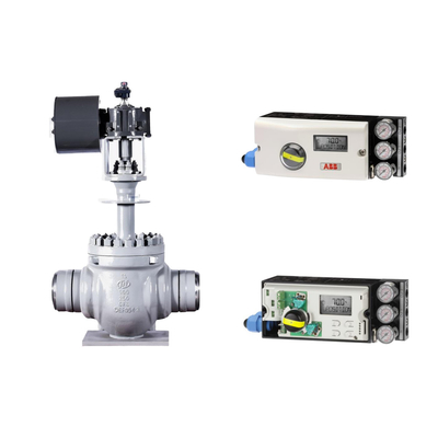 Pneumatic Control Valve With ABB TZIDC-200 Positioner And  EMERSON ASCO210 2-Way Solenoid Valves