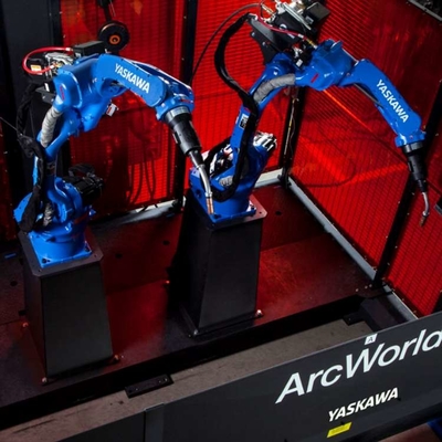 6 Axis Welding Robotic Arm Yaskawa AR2010 With CNGBS Robot Clothes For Automated Welding Robot