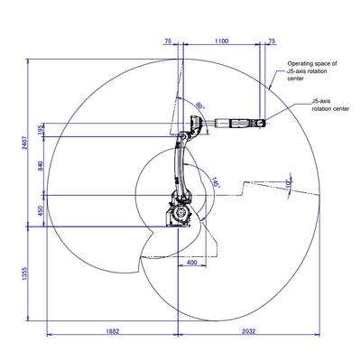 M-10iD/8L Fanuc Robot Arm With 2032MM Reach Of 6 Axis Robot Arm With CNGBS Dressing Pack For Welding