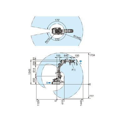 GP12 Industrial Yaskawa Robot Arm With 12KG Payload As 6 Axis Robot Arm For Pick And Place