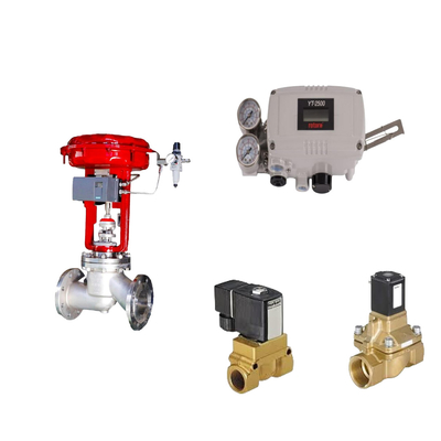 Pneumatic Control Valve With Original Rotork YT-2500 Smart Valve Positioner And  Burkert Type 5404 Solenoid Valve