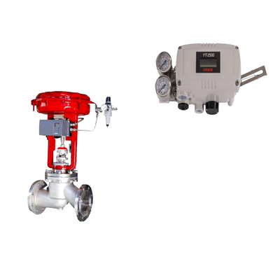 Pneumatic Control Valve With Original Rotork YT-2500 Smart Valve Positioner And  Burkert Type 5404 Solenoid Valve