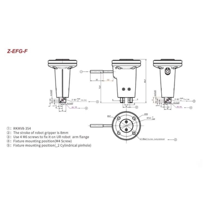 Robot Gripper Of Hitbot Z-EFG-F With 6 Axis Industrial Robotic Arm Used For Automatic Coffee Machines