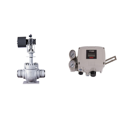 Pneumatic Control Valve With Original Rotork YT-2500 Smart Valve Positioner And Fisher 67CFR Filter Regulator