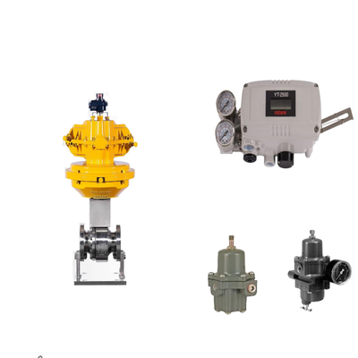 Pneumatic Control Valve With Original Rotork YT-2500 Smart Valve Positioner And Fisher 67CFR Filter Regulator