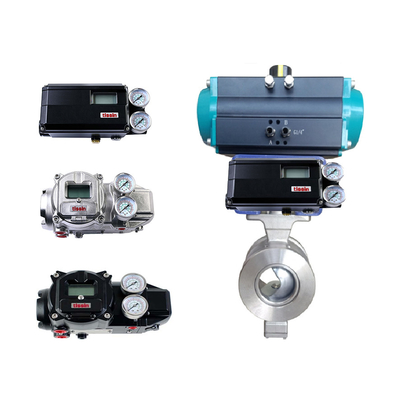 Electric Control Valve With Tissin Smart Valve Positioner TS700 Series Pneumatic Positioners And Asco Solenoid Valve
