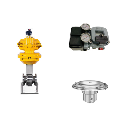 Pneumatic Control Valve With Masoneilan SVI2-21123121 Positioner And Tescom 44-4600   Pressure Regulating Valve