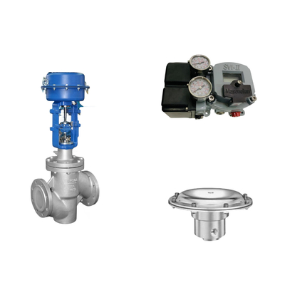 Pneumatic Control Valve With Masoneilan SVI2-21123121 Positioner And Tescom 44-4600   Pressure Regulating Valve