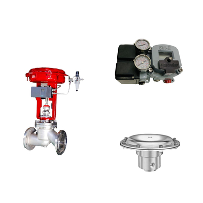 Pneumatic Control Valve With Masoneilan SVI2-21123121 Positioner And Tescom 44-4600   Pressure Regulating Valve