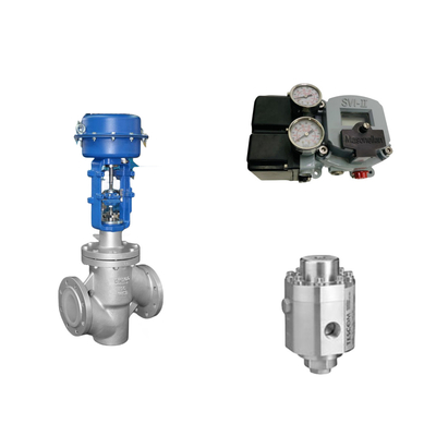Pneumatic Control Valve With Masoneilan SVI2-21123121 Positioner And Tescom 26-1100 Pressure Regulating Valve