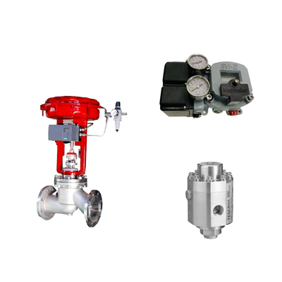 Pneumatic Control Valve With Masoneilan SVI2-21123121 Positioner And Tescom 26-1100 Pressure Regulating Valve