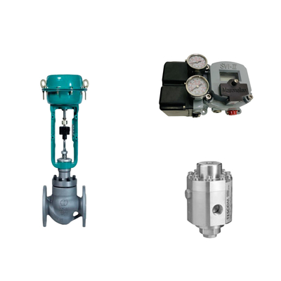 Pneumatic Control Valve With Masoneilan SVI2-21123121 Positioner And Tescom 26-1100 Pressure Regulating Valve