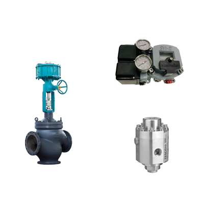 Pneumatic Control Valve With Masoneilan SVI2-21123121 Positioner And Tescom 26-1100 Pressure Regulating Valve