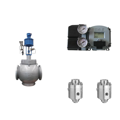 Pneumatic Control Valve With Masoneilan SVI2-21113121 Positioner And Tescom 26-1100 Pressure Regulating Valve