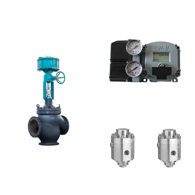 Pneumatic Control Valve With Masoneilan SVI2-21113121 Positioner And Tescom 26-1100 Pressure Regulating Valve