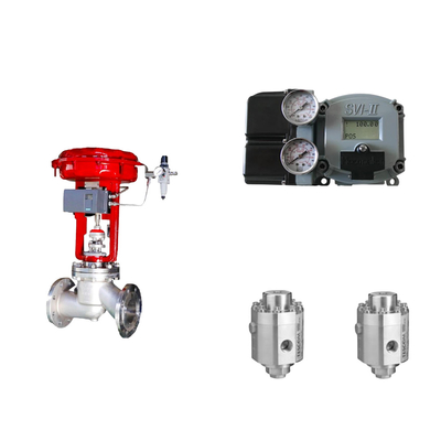 Pneumatic Control Valve With Masoneilan SVI2-21113121 Positioner And Tescom 26-1100 Pressure Regulating Valve