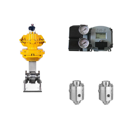 Pneumatic Control Valve With Masoneilan SVI2-21113121 Positioner And Tescom 26-1100 Pressure Regulating Valve