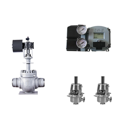Pneumatic Control Valve With Masoneilan SVI2-21123111 Positioner And Fisher SR5 Pressure Regulating Valve