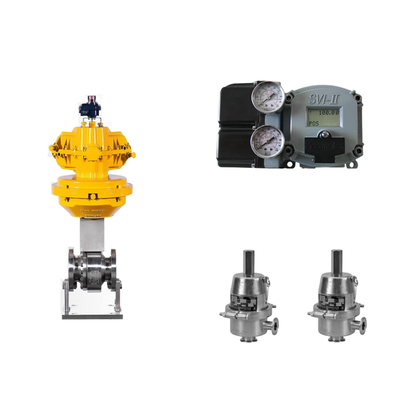 Pneumatic Control Valve With Masoneilan SVI2-21123111 Positioner And Fisher SR5 Pressure Regulating Valve
