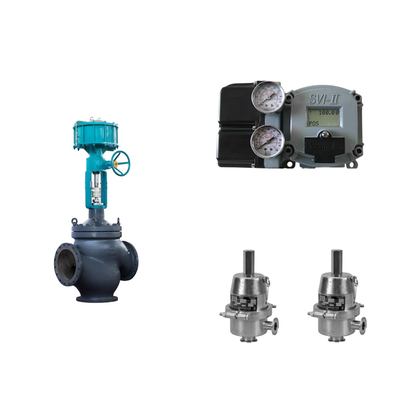 Pneumatic Control Valve With Masoneilan SVI2-21123111 Positioner And Fisher SR5 Pressure Regulating Valve
