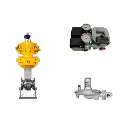 Pneumatic Control Valve With Masoneilan SVI2-21123111 Positioner And Fisher T205B  Pressure Regulating Valve