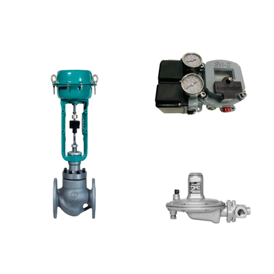 Pneumatic Control Valve With Masoneilan SVI2-21123111 Positioner And Fisher T205B  Pressure Regulating Valve