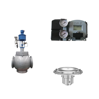 Pneumatic Control Valve With  Masoneilan SVI2-21123111 Positioner And Tescom 44-4600 Pressure Regulating Valve