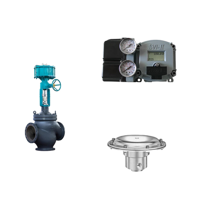 Pneumatic Control Valve With  Masoneilan SVI2-21123111 Positioner And Tescom 44-4600 Pressure Regulating Valve
