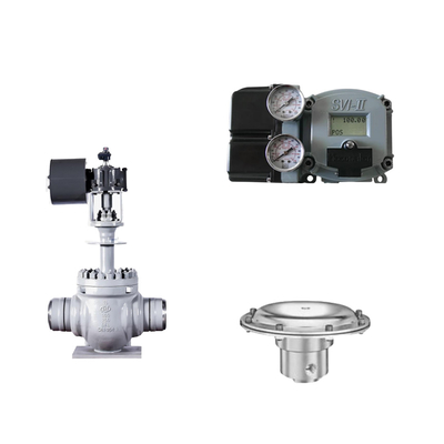 Pneumatic Control Valve With  Masoneilan SVI2-21123111 Positioner And Tescom 44-4600 Pressure Regulating Valve