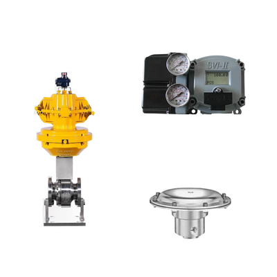 Pneumatic Control Valve With  Masoneilan SVI2-21123111 Positioner And Tescom 44-4600 Pressure Regulating Valve