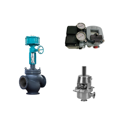 Pneumatic Control Valve With Masoneilan SVI2-22123121 Positioner And Fisher SR5 Pressure Regulating Valve
