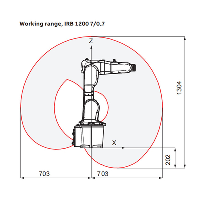 ABB Robot IRB1200 Automatic Industrial Robot With 7KG Payload Of 6 Axis Robot Arm For Handling