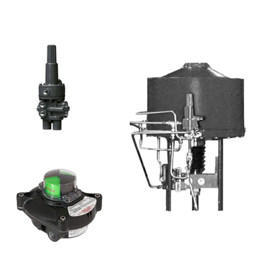 Pneumatic Control Valve With Samson 3730-3 Positioner And Fisher 377 Pressure Sensing Trip Valves And Limit Swith