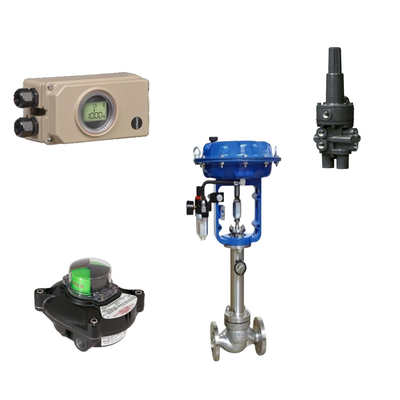 Pneumatic Control Valve With Samson 3730-3 Positioner And Fisher 377 Pressure Sensing Trip Valves And Limit Swith