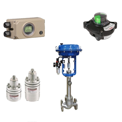 Pneumatic Control Valve With YT-400/405/430/435 Lock Up Valves And Samson 3730-3 Valve Positioner And Limit Switch