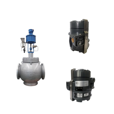 Globe Valve With Samson 3725 Electropneumatic Positioner And Fisher 846 Electro Pneumatic Transducer