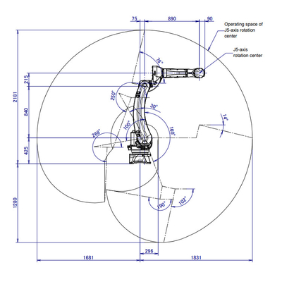 FANUC Robot Of 6 Axis Industrial Robot M-20iD/25 With CNGBS Welding Positioner For Welding