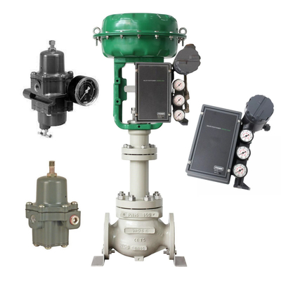 Accurately Throttling Fisher 3620J Electro Pneumatic Valve Positioner With Fisher Regulator And ASCO Solenoid Valve
