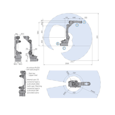 GP12 Industrial Yaskawa As 6 Axis Robot Arm With Robot Dress Pack For Material Handling