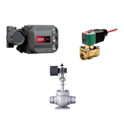 Control Valve with Performance Diagnostics PD Single Acting FISHER DVC6200 Digital Valve Controller and ASCO valve