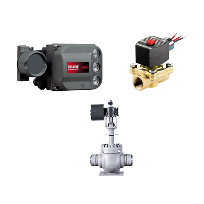 Control Valve with Performance Diagnostics PD Single Acting FISHER DVC6200 Digital Valve Controller and ASCO valve