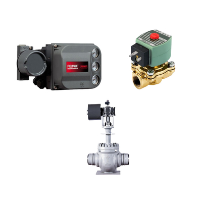 Control Valve with Performance Diagnostics PD Single Acting FISHER DVC6200 Digital Valve Controller and ASCO valve