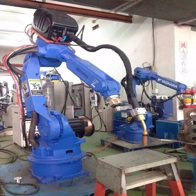 6 Axis Robotic Arm Yaskawa GP12 With CNGBS Gringding Head And Fence For CNC Grinding Robots