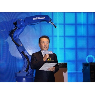 6 Axis Robotic Arm Yaskawa GP12 With CNGBS Gringding Head And Fence For CNC Grinding Robots