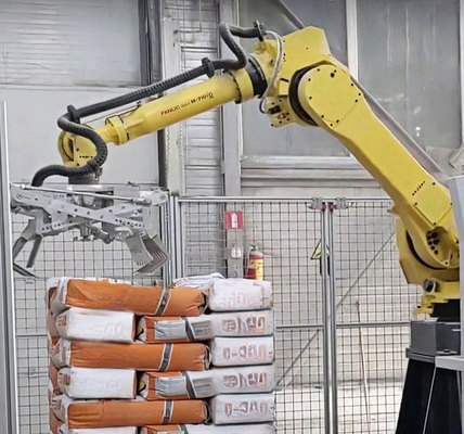 Robotic Palletizer FANUC M-710iC/70 Glass Vacuum Lifter Handling Machine Robot Liquid Handling Robot Stock Supplier