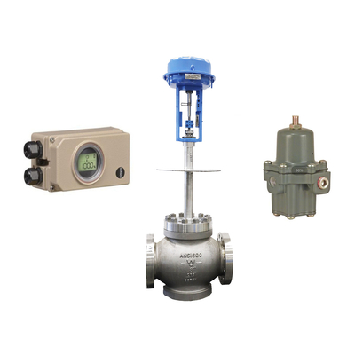 Chinese control valve with 3730-1 SAMSON intelligent valve positioner and Fisher 67CFR filter pressure reducing valve