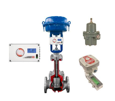Pneumatic Control Valve With Flowserve Logix 520MD Positioner For Valve Control Smart Digital Flowserve Valve Positioner